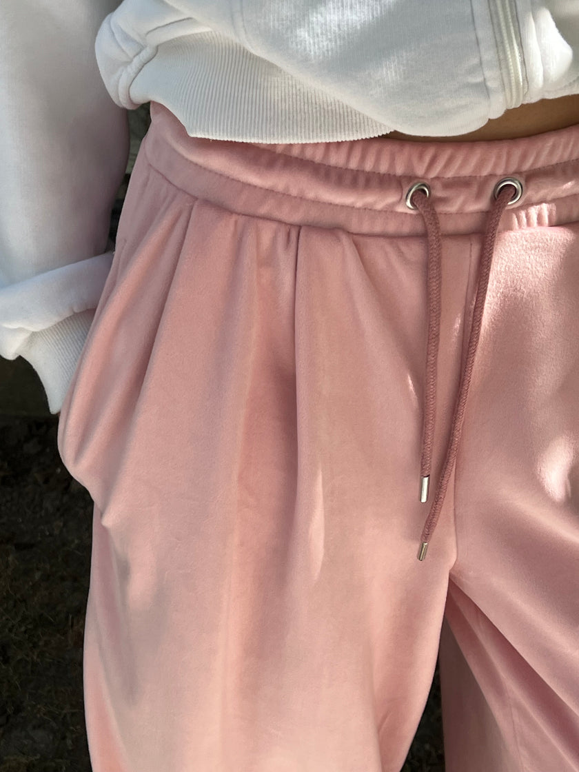 Kadife Pileli Eşoftolon (pembe)