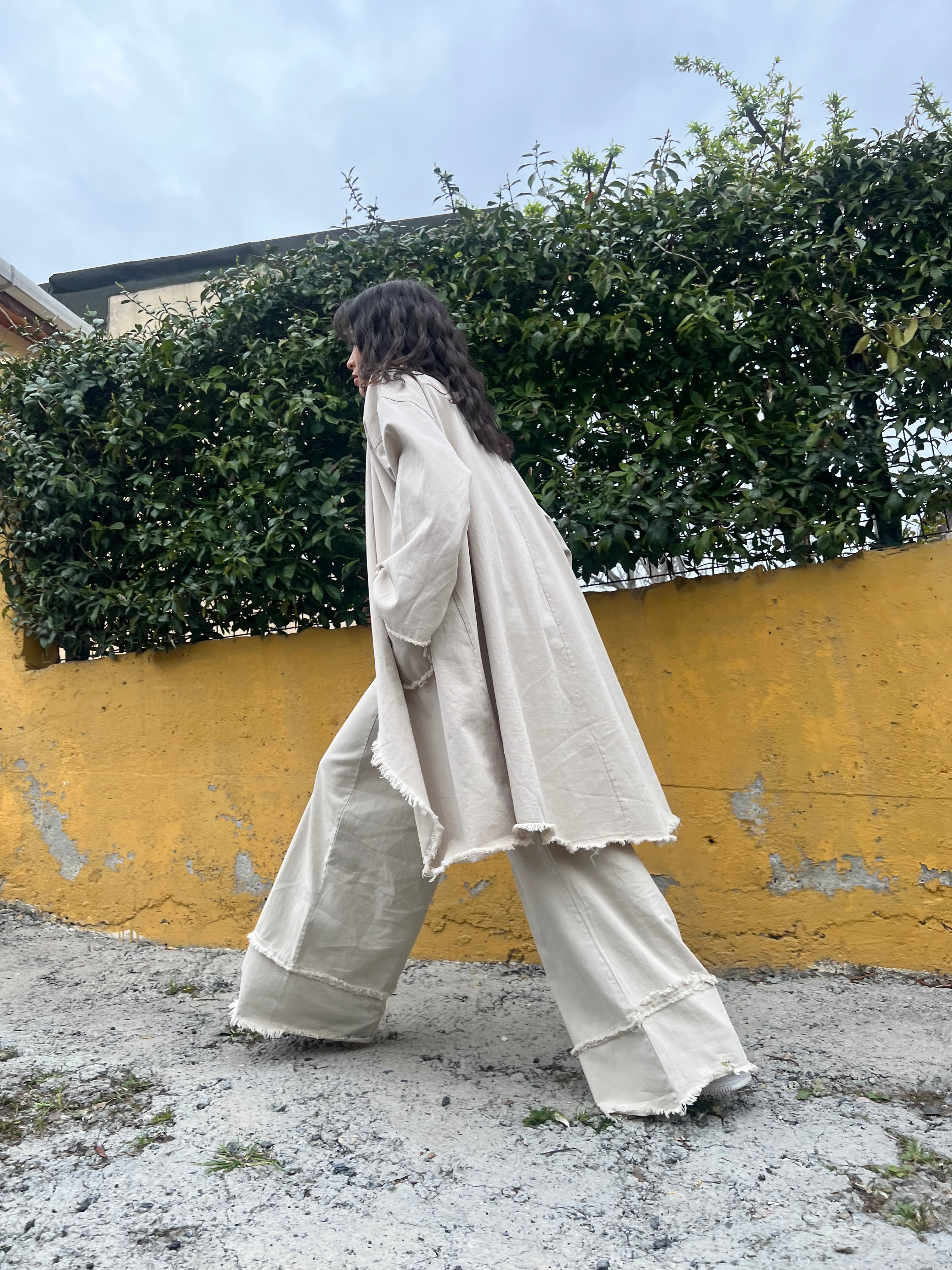 Saçaklı Kimono Pantolon Takım