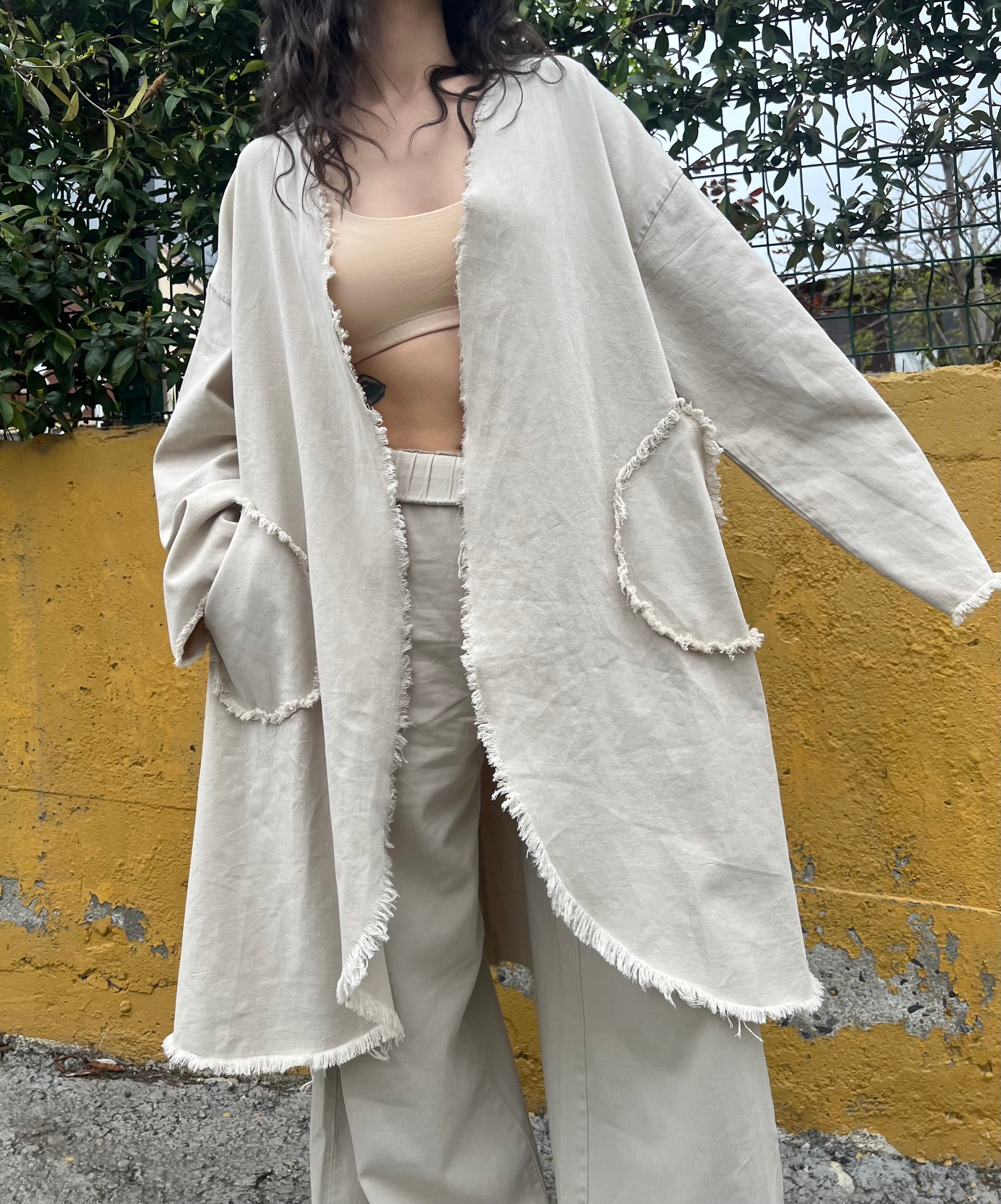 Saçaklı Kimono Pantolon Takım