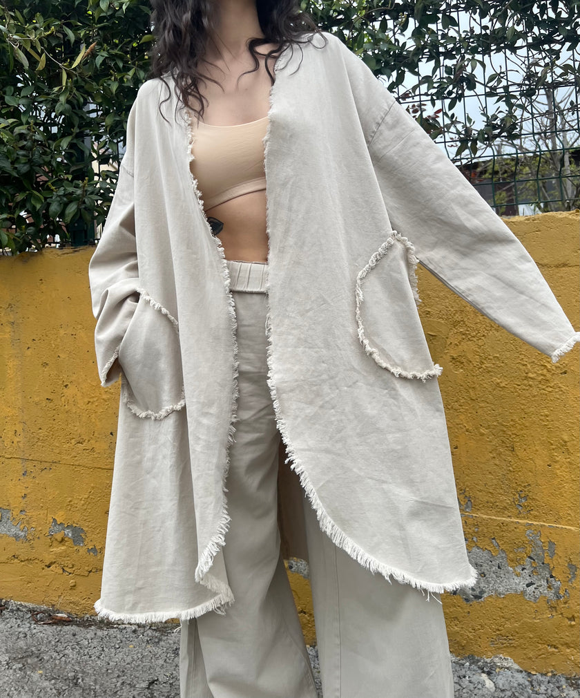 Saçaklı Kimono Pantolon Takım