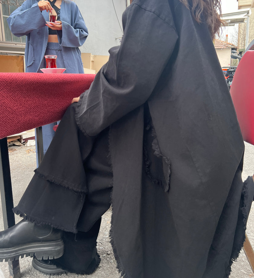 Saçaklı Kimono Pantolon Takım