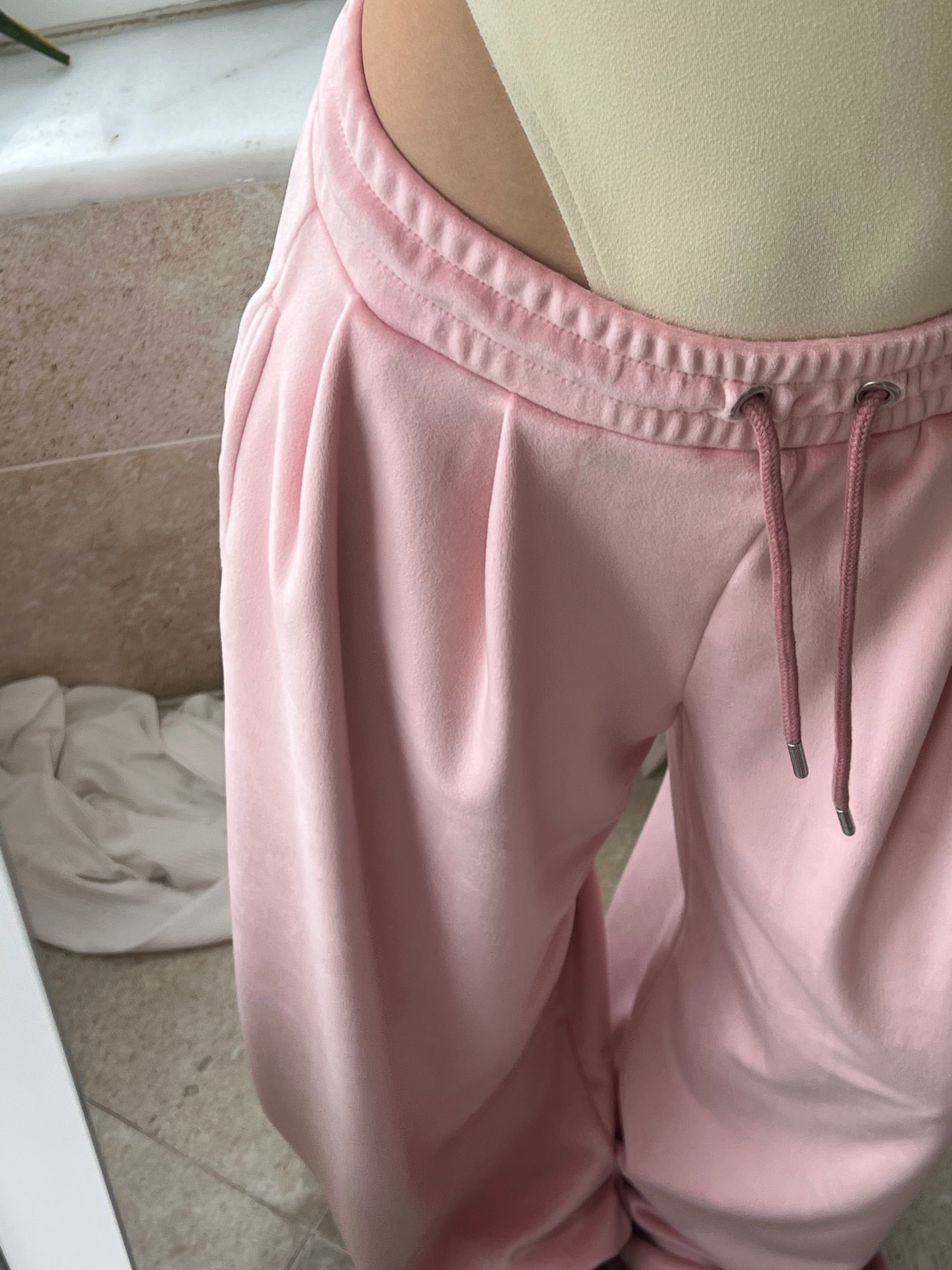 Kadife Pileli Eşoftolon (pembe)