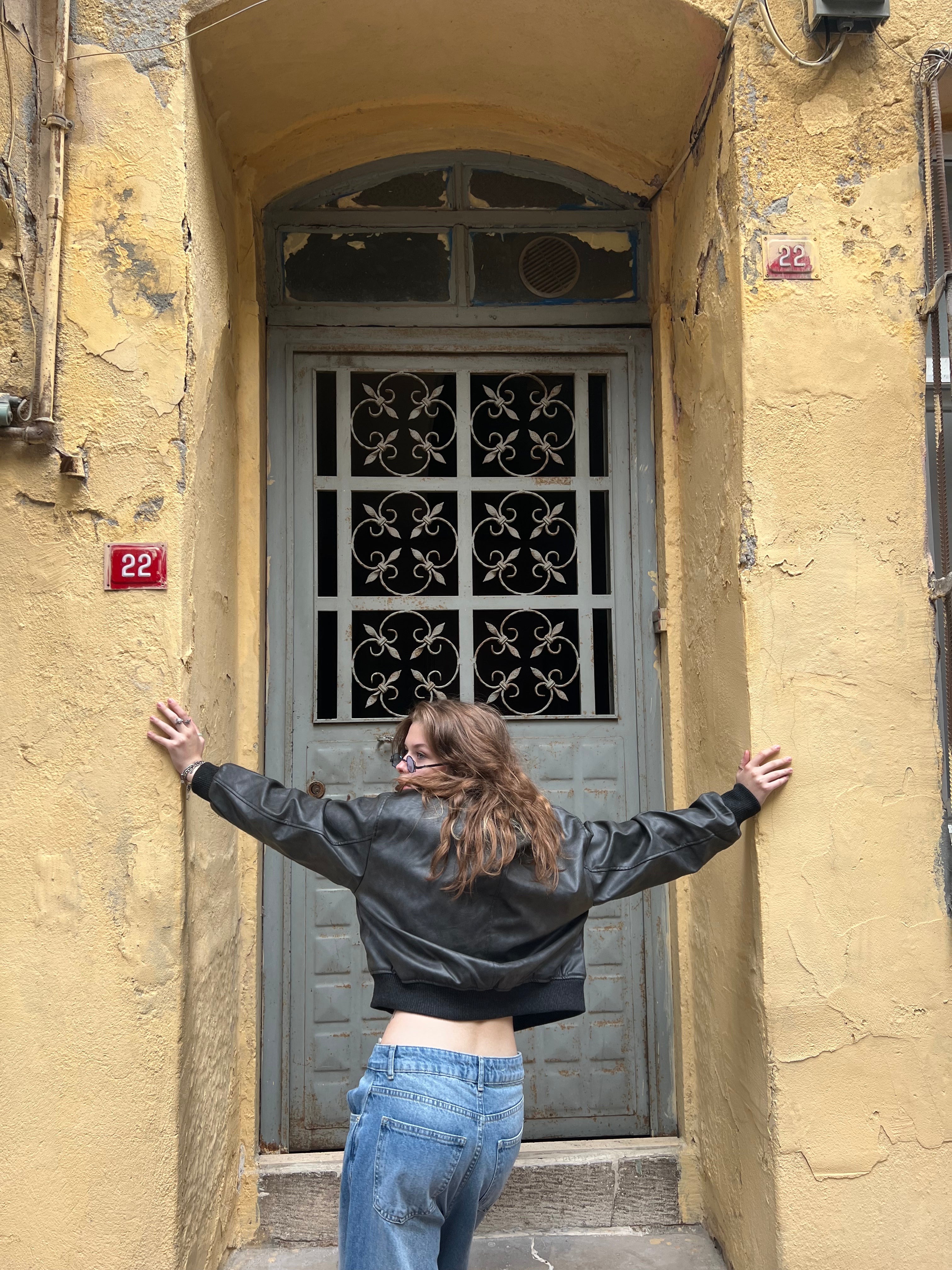 Vintage Deri Bomber Ceket ( gir)