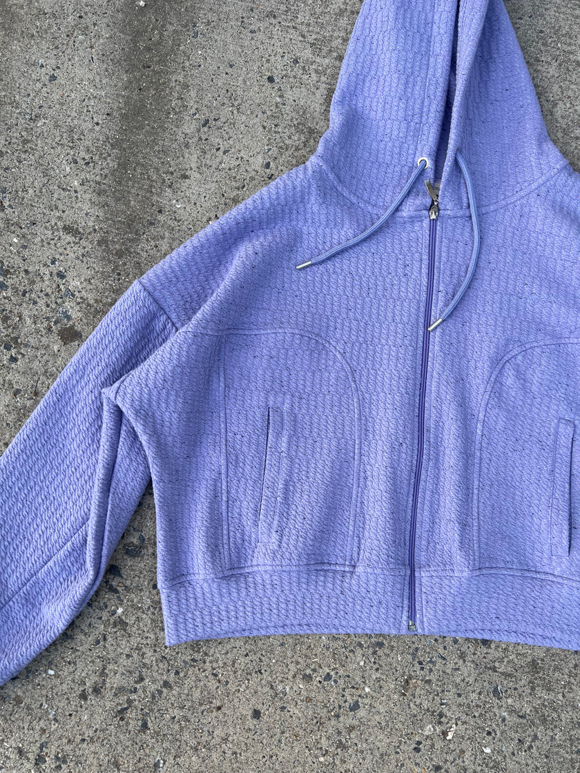 Lila Örme Hoodie