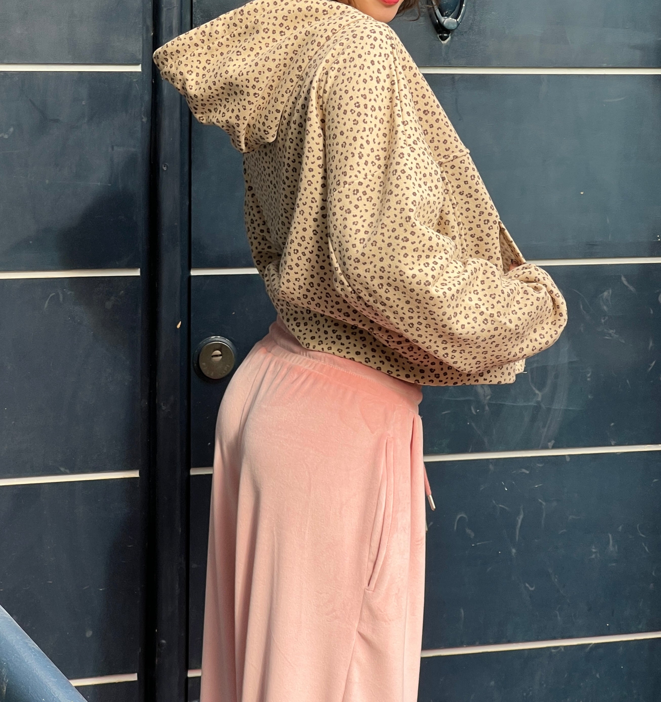 Leopar Kalın Hoodie