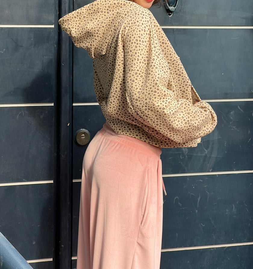 Leopar Kalın Hoodie