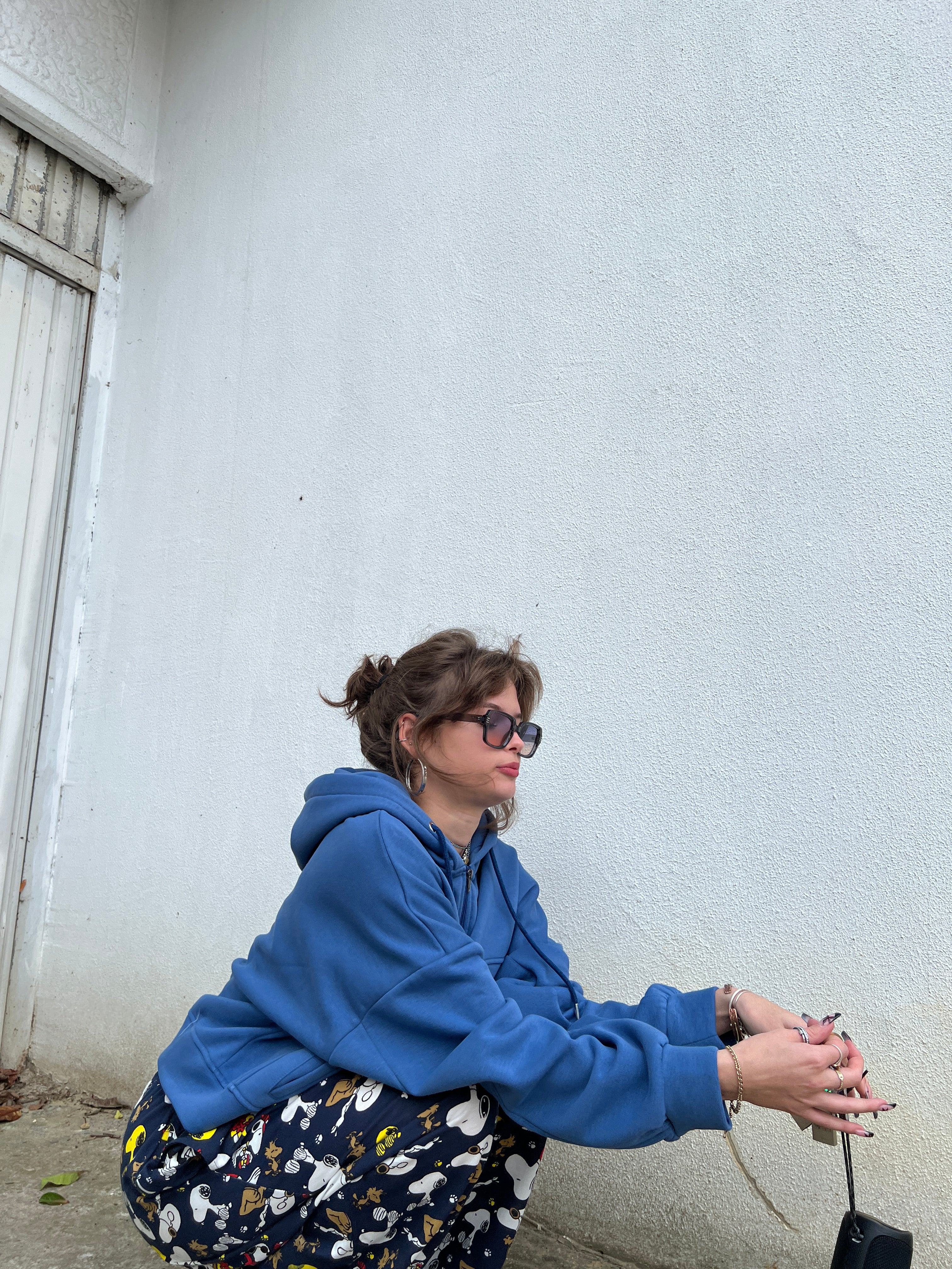 Sisli Mavi Hoodie