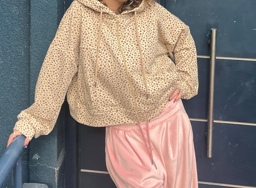 Leopar Kalın Hoodie