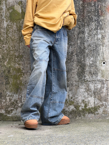 Parçalı Baggy Jean