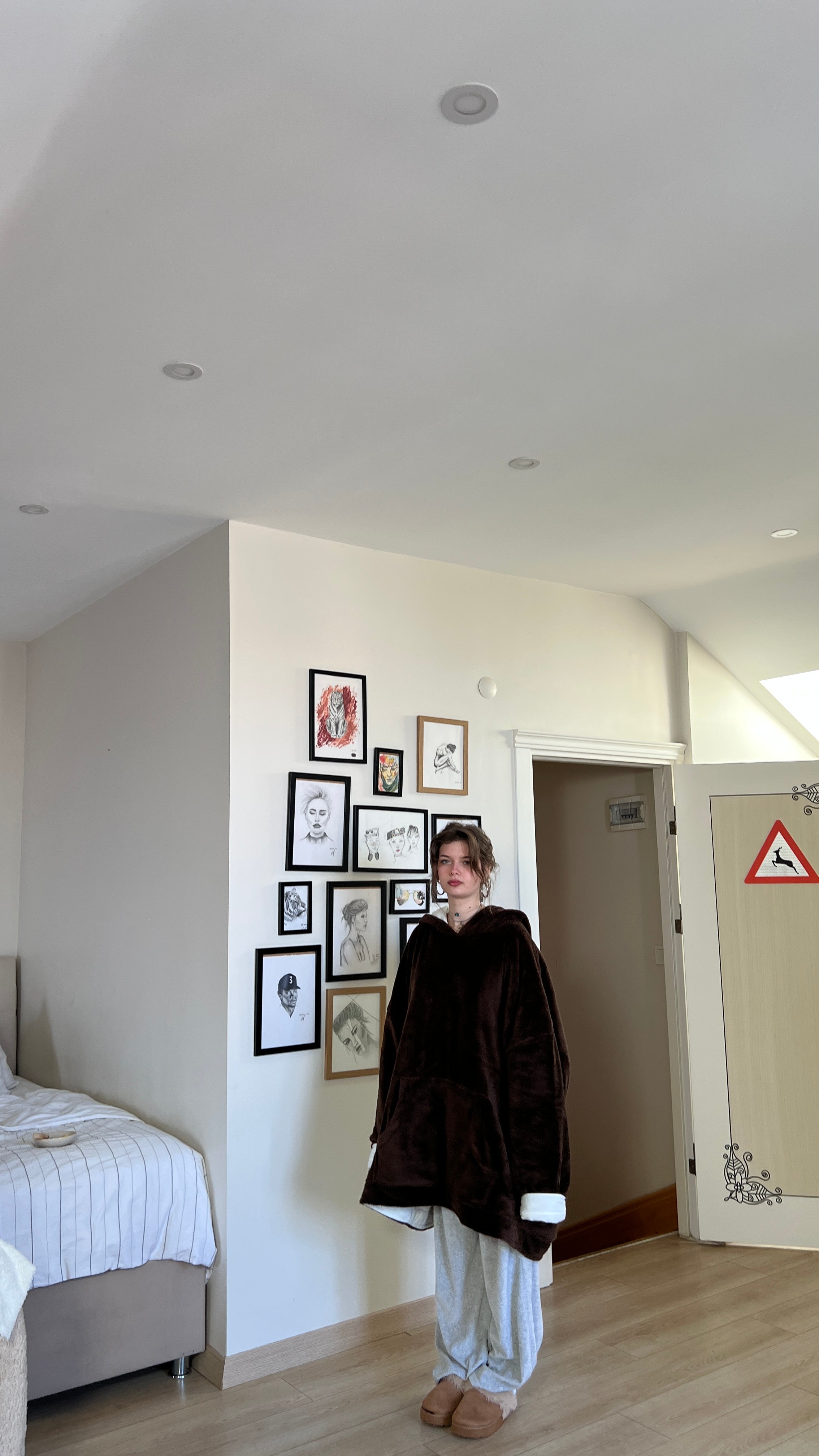 Çift Taraflı Giyilebilir Battaniye(Kahve)