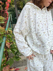 Mint desenli Hoodie