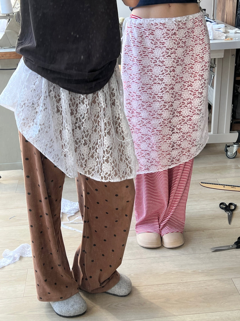 Dantel stoperli etek(♻️)