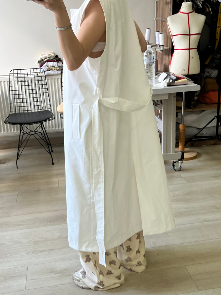 Saten astarlı Uzun yelek