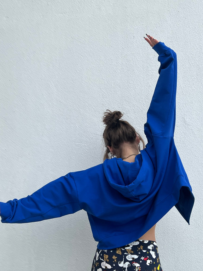 Sax şardonlu Hoodie