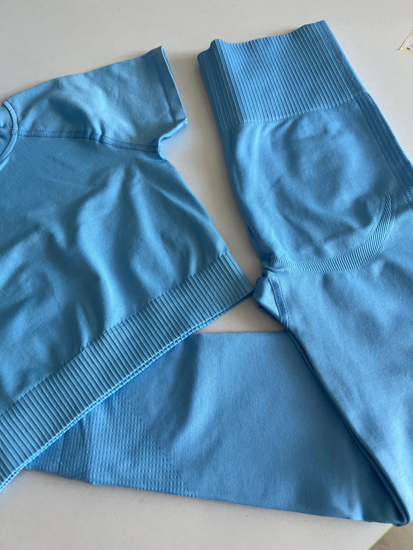 Seamless Tayt Takım (bebe mavisi)