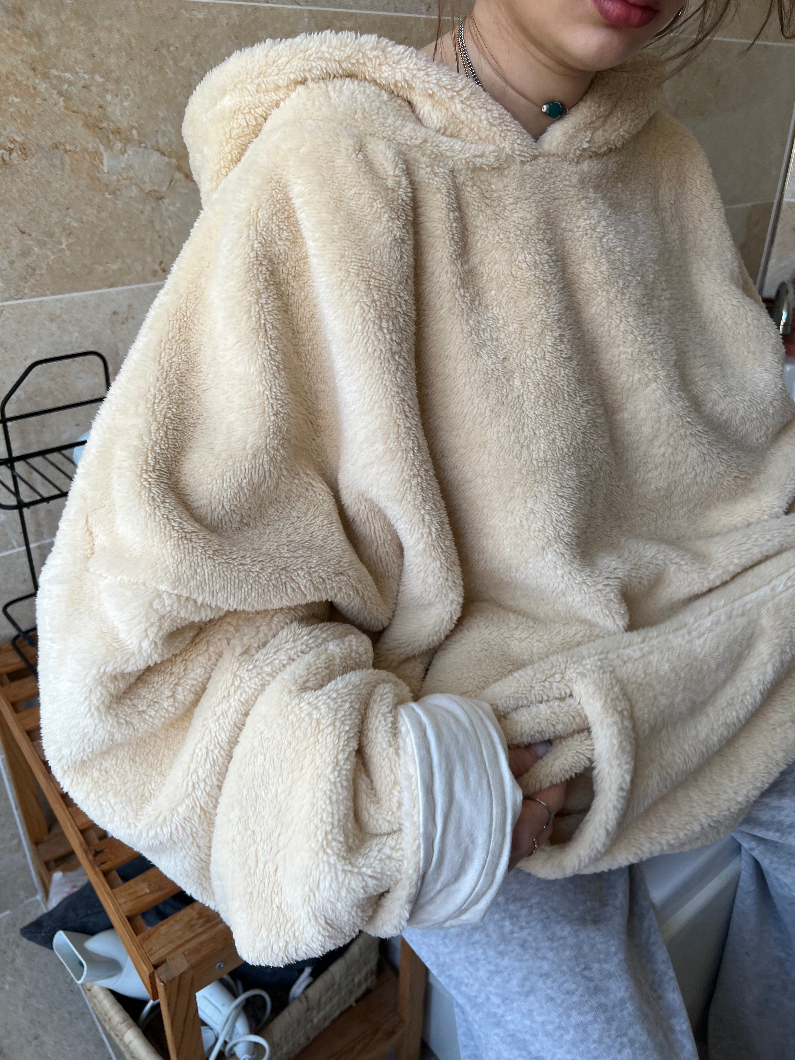 Çift taraflı Giyilebilir Battaniye(Bisküvi)