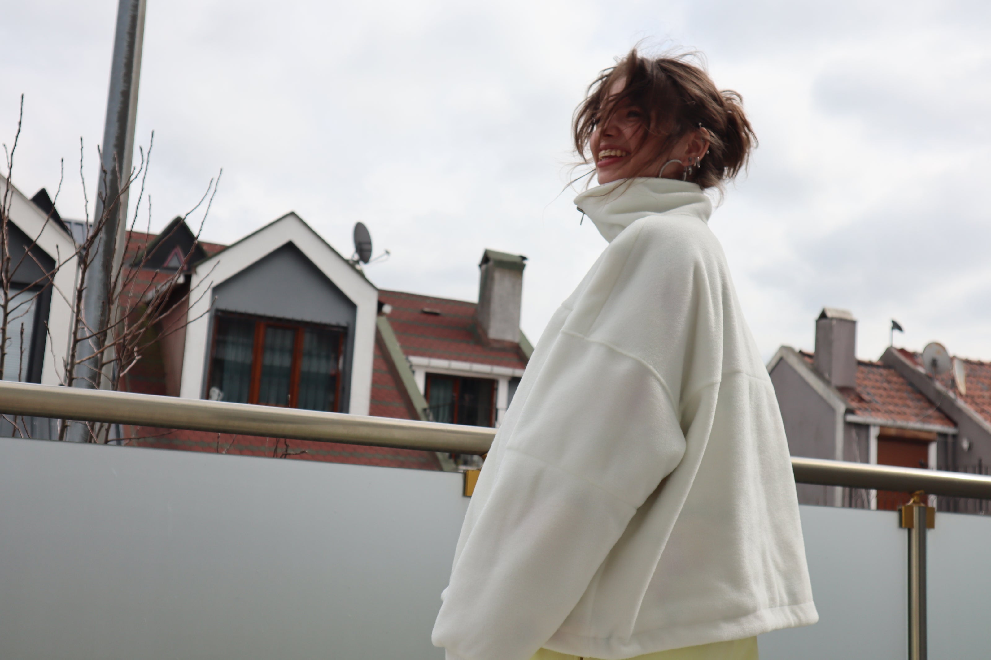 Çift taraflı Poohoodie(butter yellow)