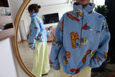Çift Taraflı Şirinler Hoodie(mavi)
