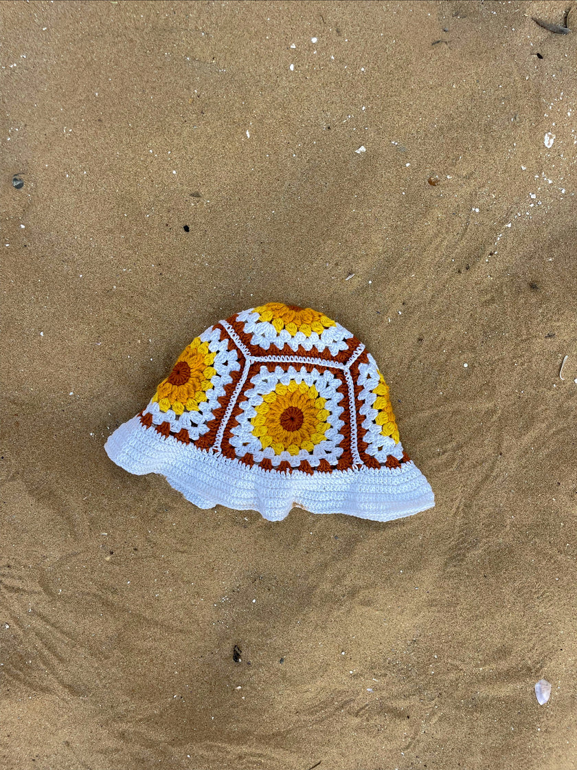 Crochet Bucket (kahve)