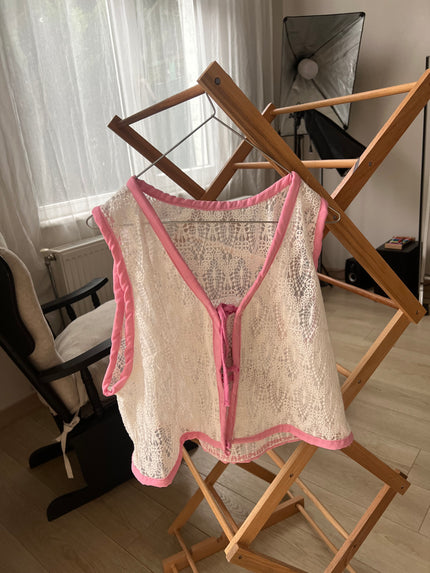 Pembe biyeli Yelek(♻️)