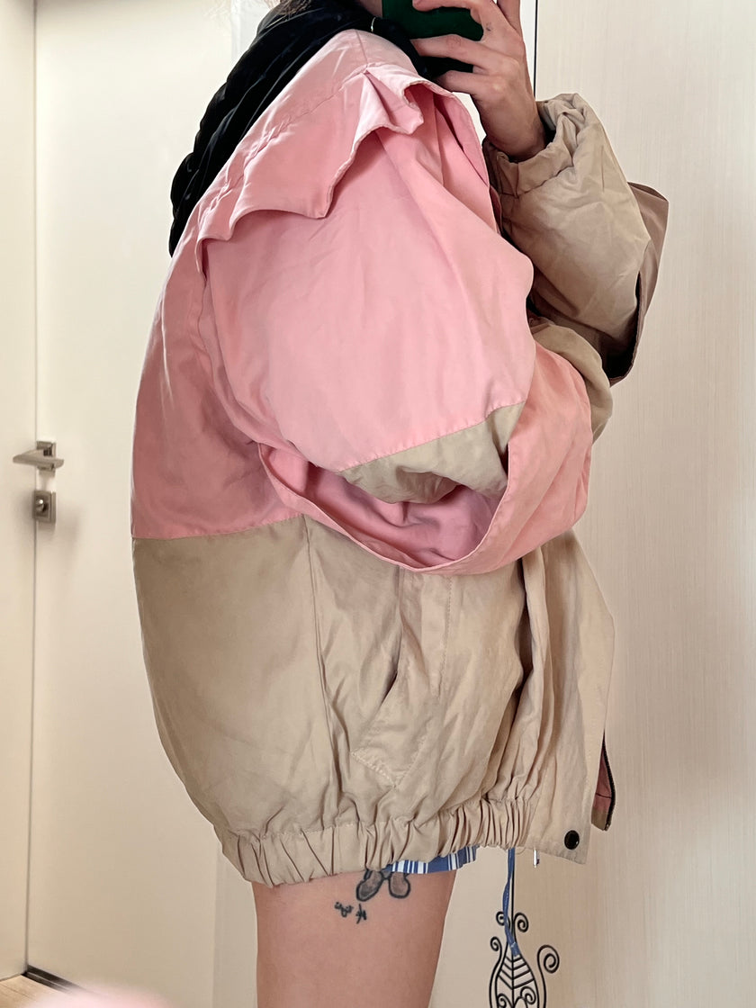 Fırfır kol şişme mont