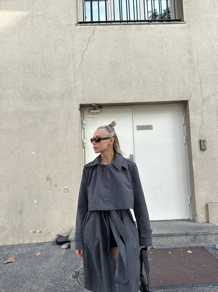 Twin trençkot (füme)