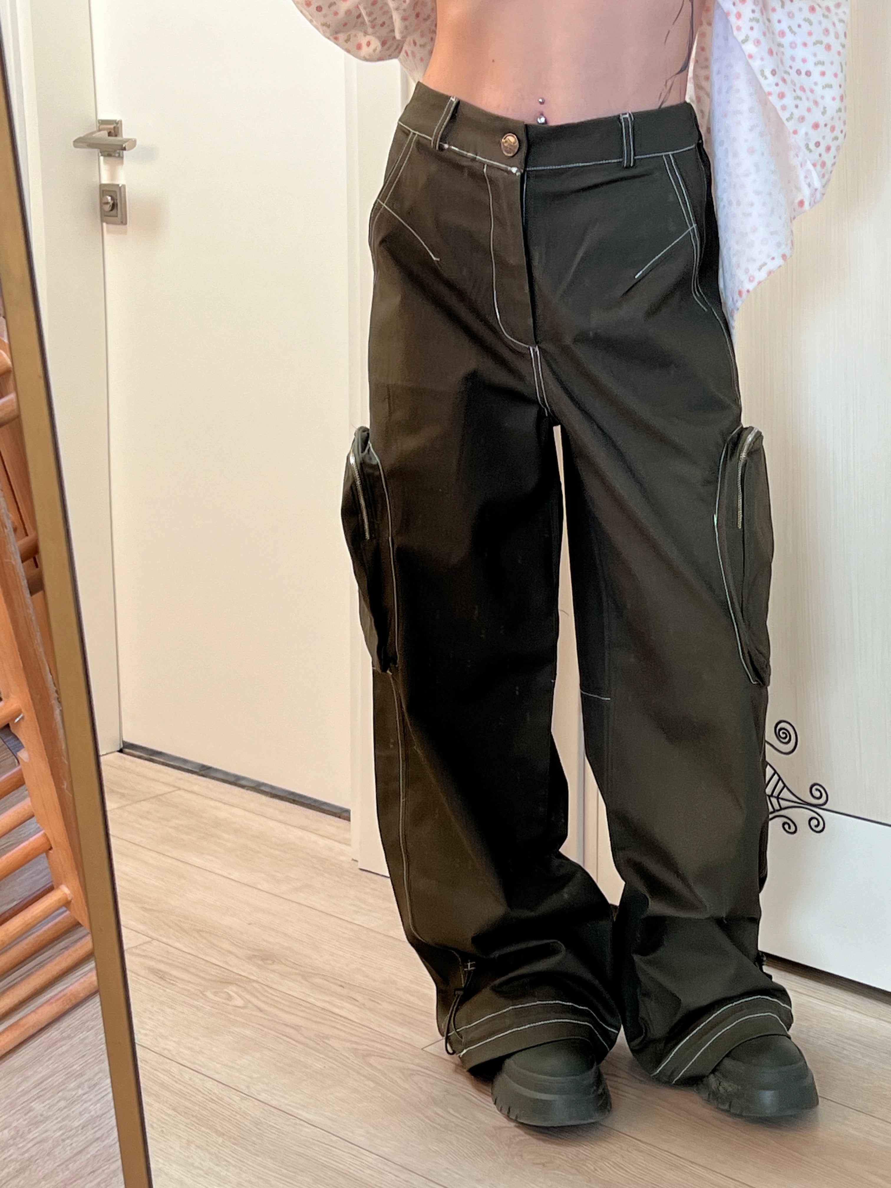 Haki kargo pants