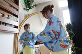 Çift Taraflı Şirinler Hoodie(mavi)