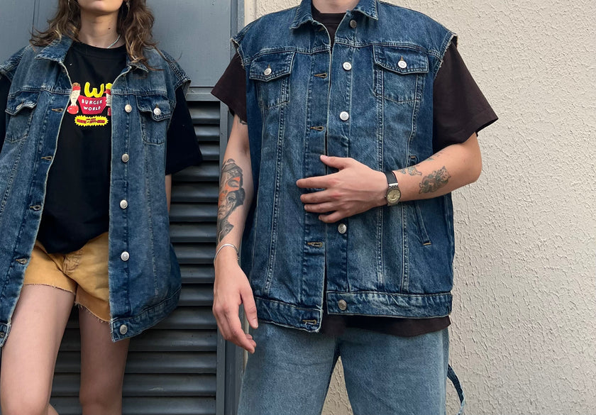 Denim Oversize Yelek