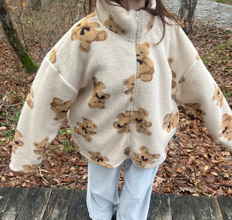 Ayıcık Desen Montumsu Ceket