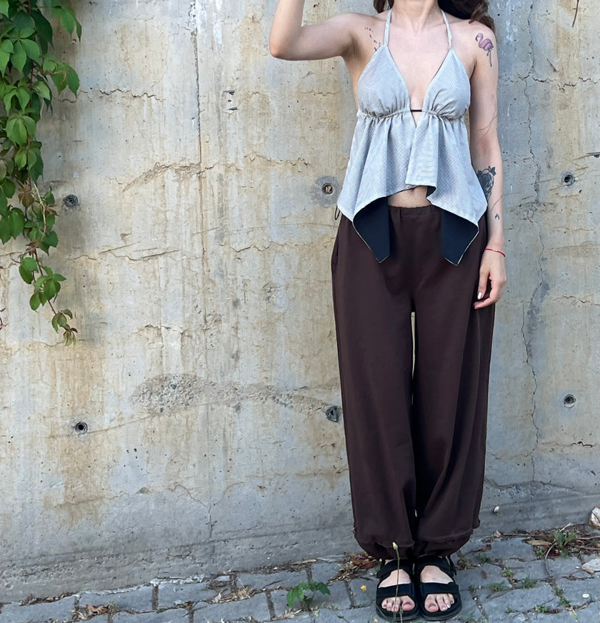 Pijtolon gabardin kahve(♻️)