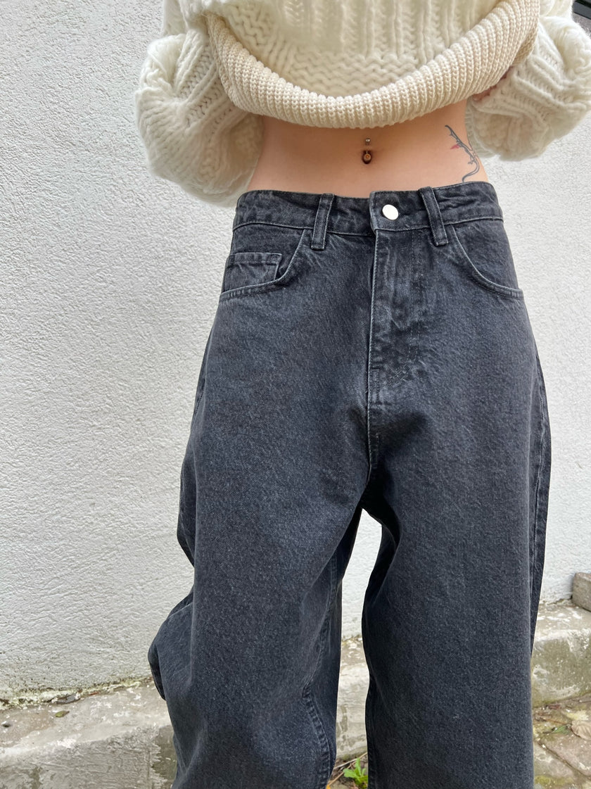 Antrasit Baggy Jean(milli kalıp)