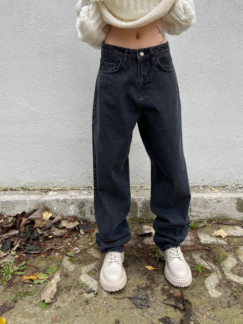 Antrasit Baggy Jean(milli kalıp)