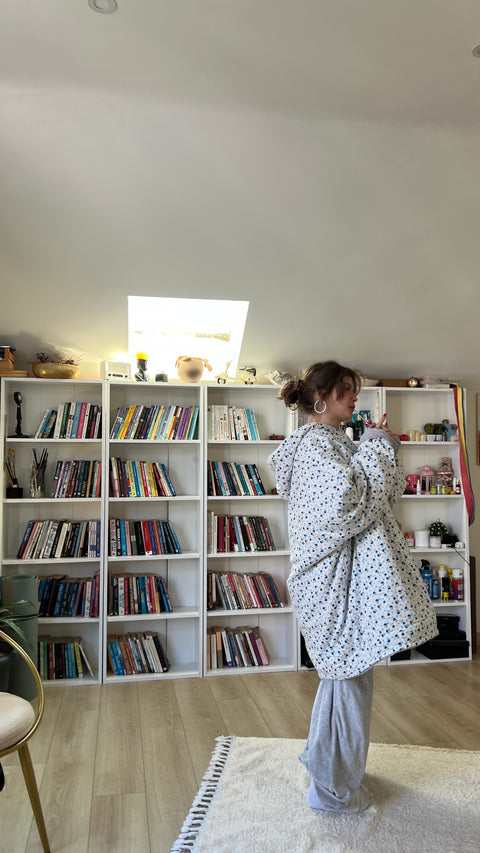 Çift taraflı MışılPuff (mavi gri )