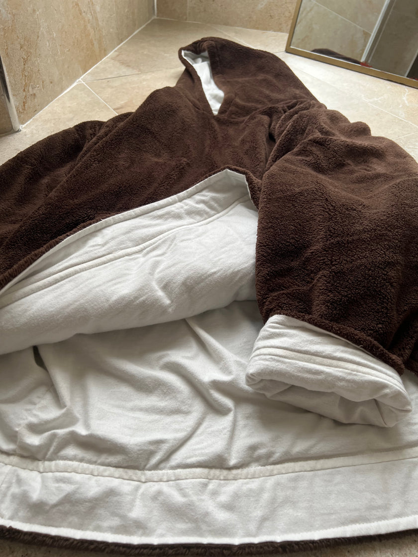 Çift Taraflı Giyilebilir Battaniye(Kahve)