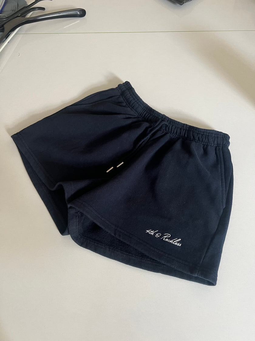 Lacivert şardonlu Şort