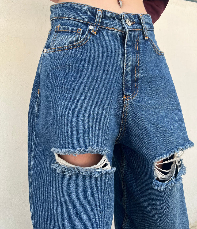 Lucifer lazerli baggy pantolon (milli kalıp)