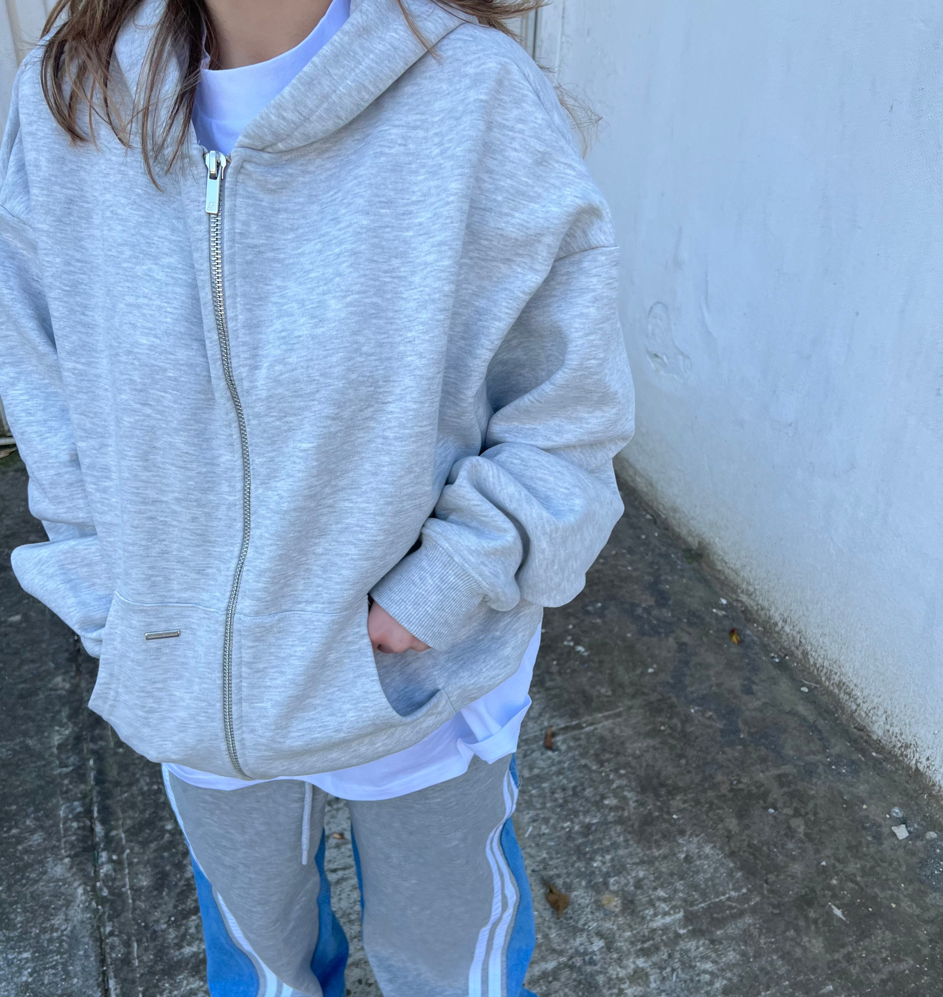 Polarlı Unisex Hoodie (Gri)