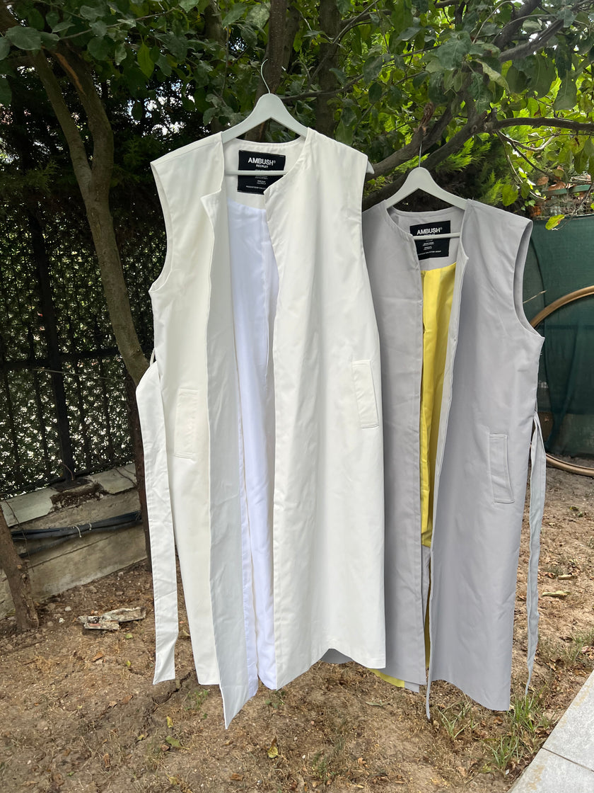 Saten astarlı Uzun yelek