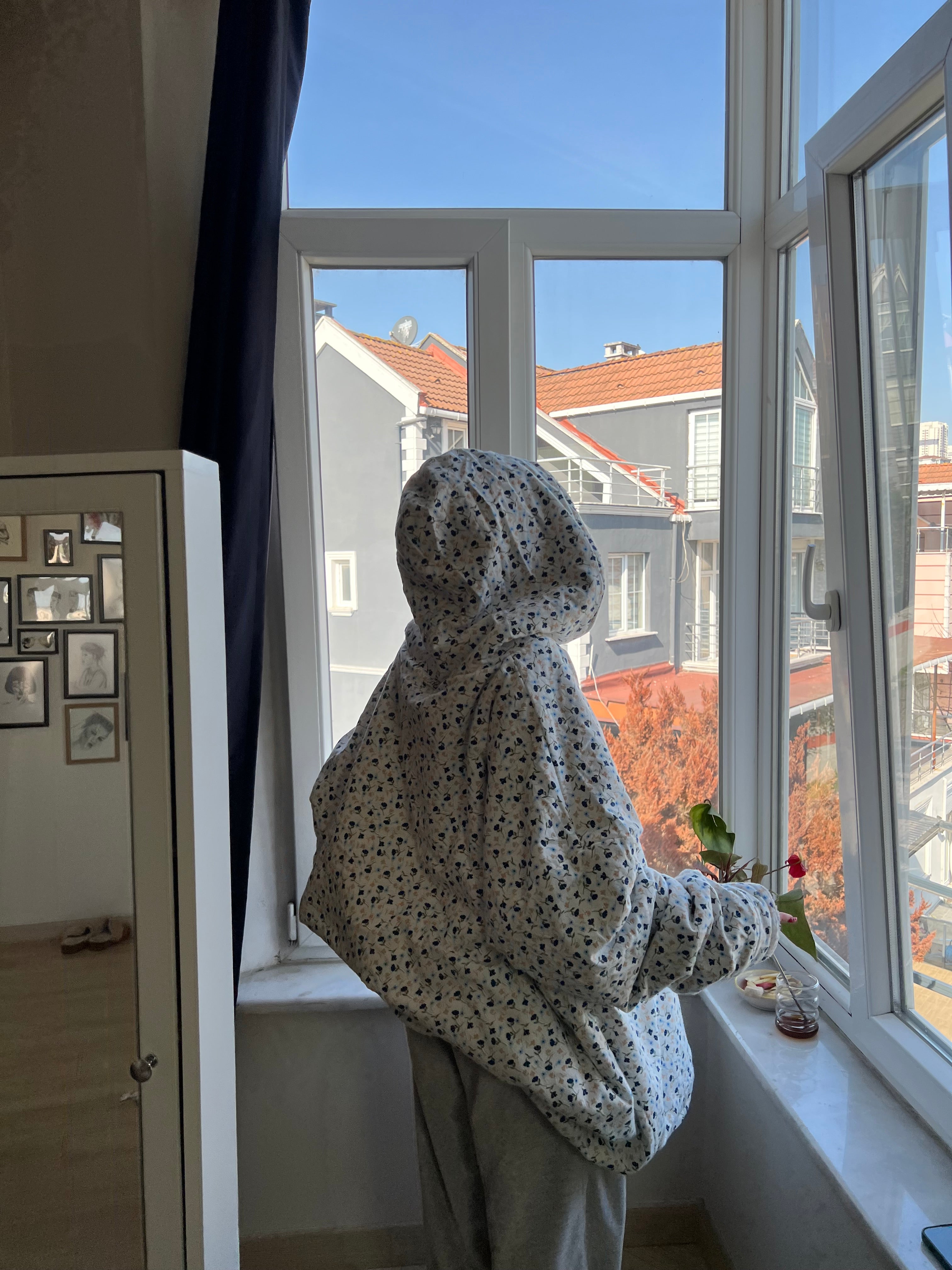 Çift taraflı MışılPuff (mavi gri )