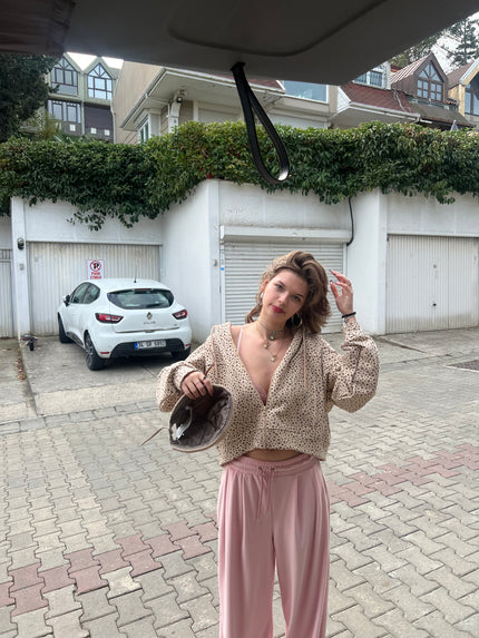 Leopar Kalın Hoodie