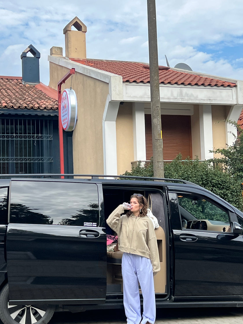 Lila pamuklu Eşoftolon