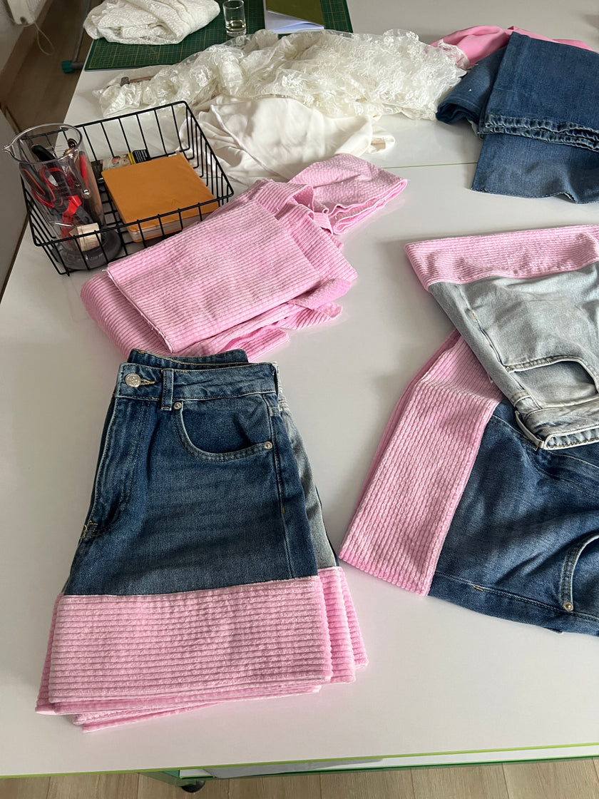 Pink şerit etek (♻️)