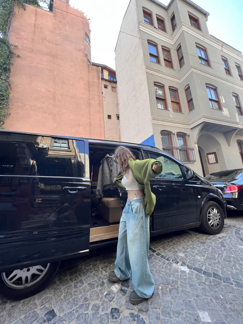 Denim washed baggy Jean