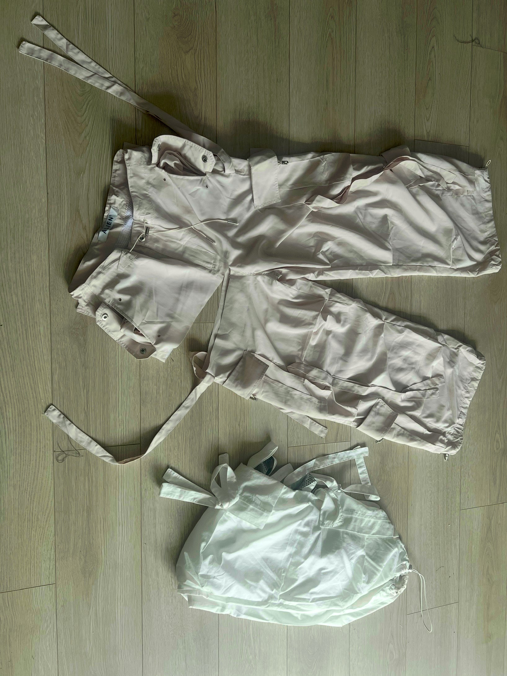 Paraşüt etek/bolero pudra(♻️)