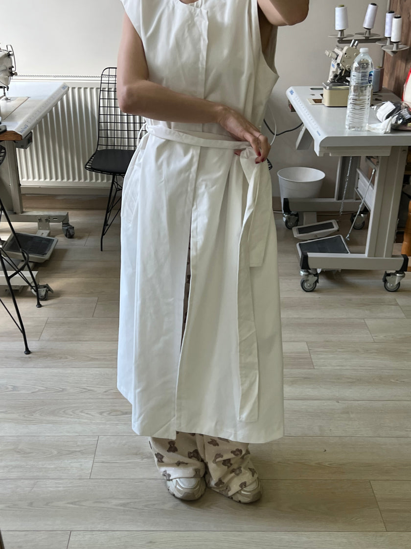 Saten astarlı Uzun yelek