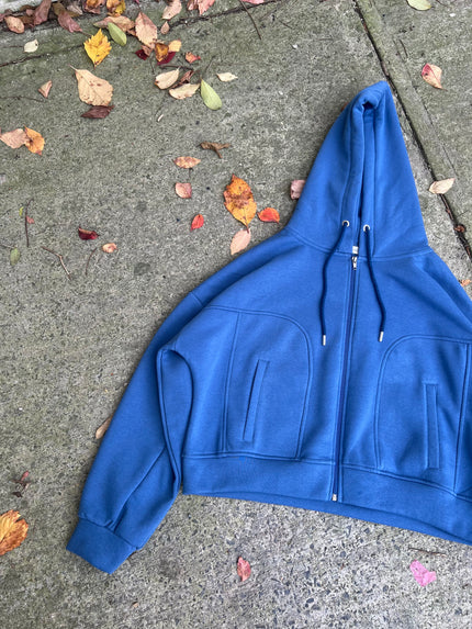 Sisli Mavi Hoodie