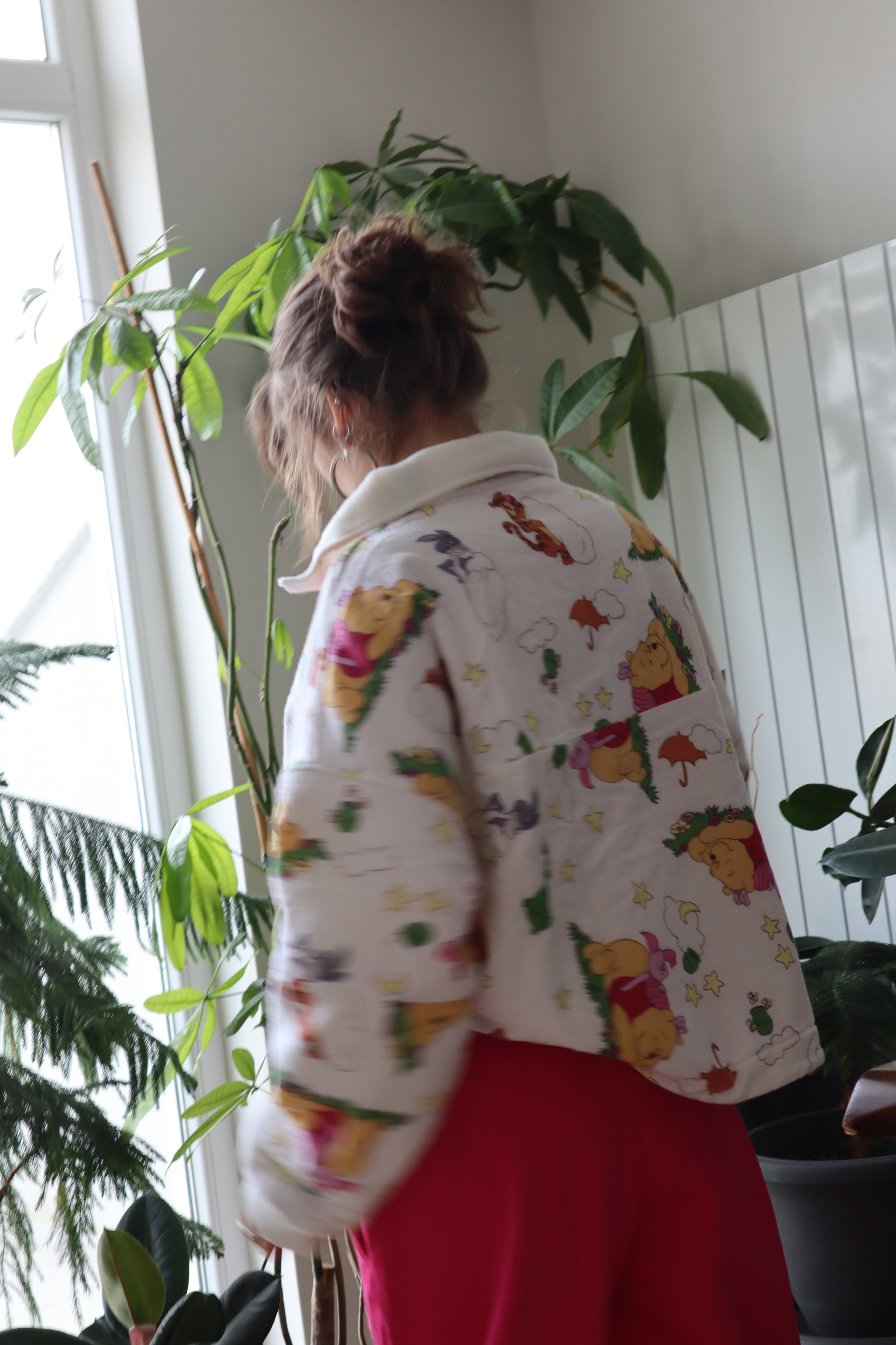 Çift taraflı Poohoodie(beyaz)