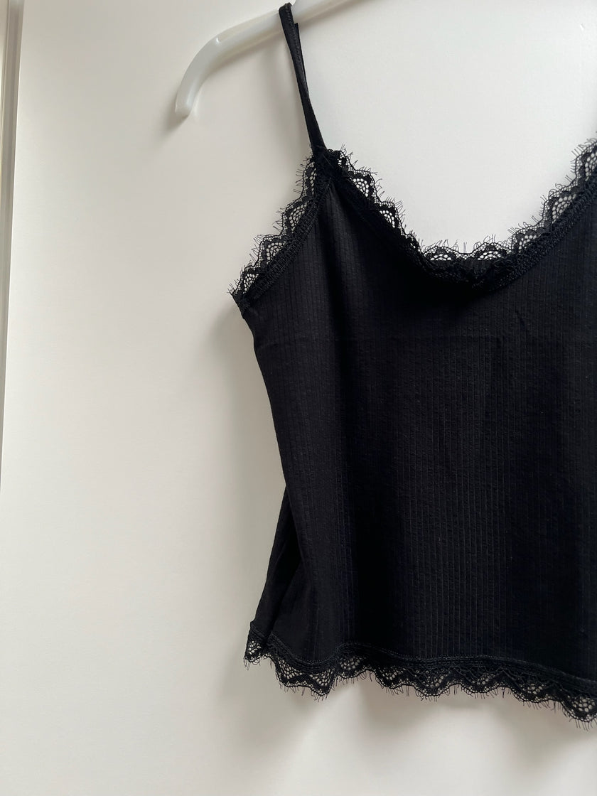 Güpürlü Atlet (ekru,siyah)