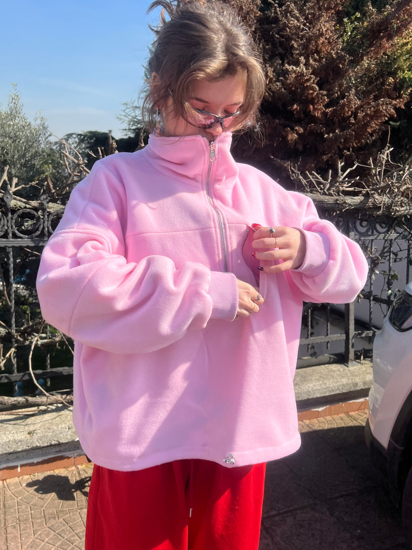 Çift Taraflı Şirinler Hoodie(pembe)